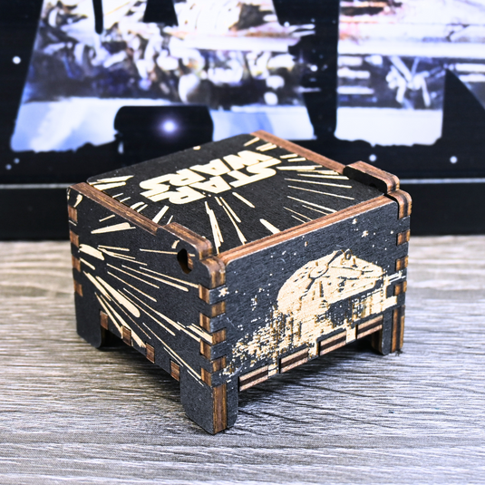 Star Wars "Star Wars Main Title (Star Wars Theme Song)" Wind-Up Automatic Music Box | "Lightspeed" Theme