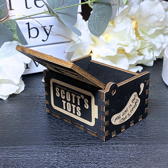 The Office Music Box Wood TV Show Dunder Mifflin Michael Scott Dwight Manual Crank Custom Personal Handmade Funny Unique Keepsake Gift Idea