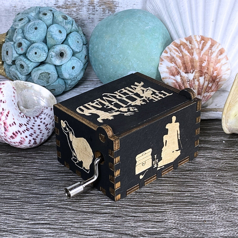 Load image into Gallery viewer, Little Mermaid Music Box | Part of Your World Music Box | Handmade Wood Manual Crank | Custom Birthday Wedding Anniversary Mother&#39;s Day Gift
