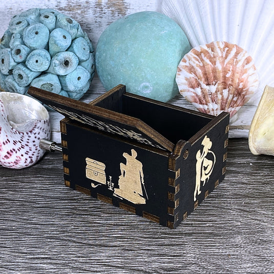 Little Mermaid Music Box | Part of Your World Music Box | Handmade Wood Manual Crank | Custom Birthday Wedding Anniversary Mother's Day Gift