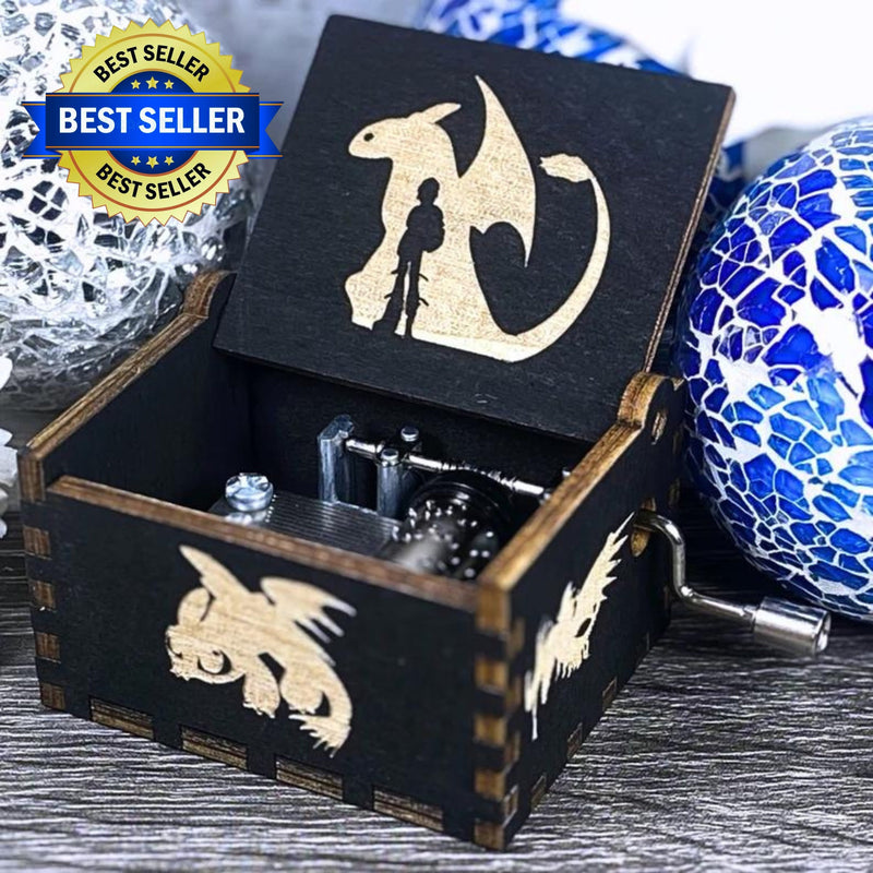 Load image into Gallery viewer, Looking for a gift for a How to Train Your Dragon fan? MarketPlacefad offers unique wooden music boxes that combine art and music perfectly. Each box produces a beautiful melody that will transport you to a world of pure delight.
