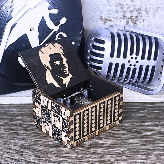 Love me Tender Music Box Elvis Music Box Manual Crank Customizable Elvis Presley Gifts Birthday Anniversary Wedding Bridal Shower Gift Ideas