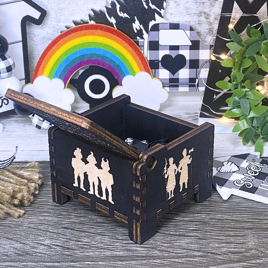 Somewhere Over the Rainbow Music Box Automatic Wind-Up Wood Personalize Handmade Unique Keepsake Gift Birthday Anniversary Baby Shower Auto