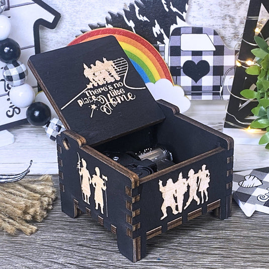 Somewhere Over the Rainbow Music Box Automatic Wind-Up Wood Personalize Handmade Unique Keepsake Gift Birthday Anniversary Baby Shower Auto