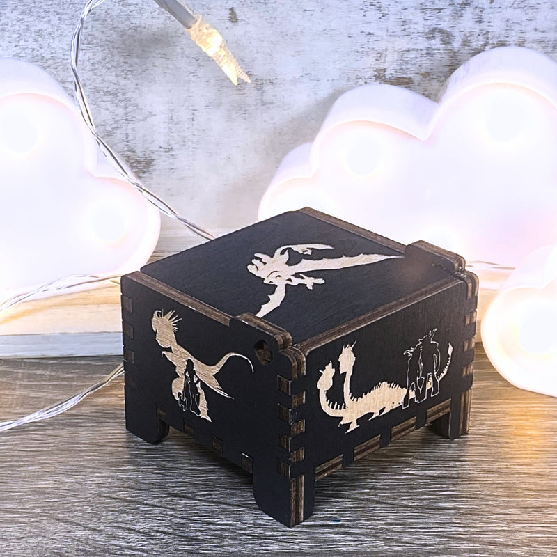 Load image into Gallery viewer, Looking for a gift for a How to Train Your Dragon fan? MarketPlacefad offers unique wooden music boxes that combine art and music perfectly. Each box produces a beautiful melody that will transport you to a world of pure delight.
