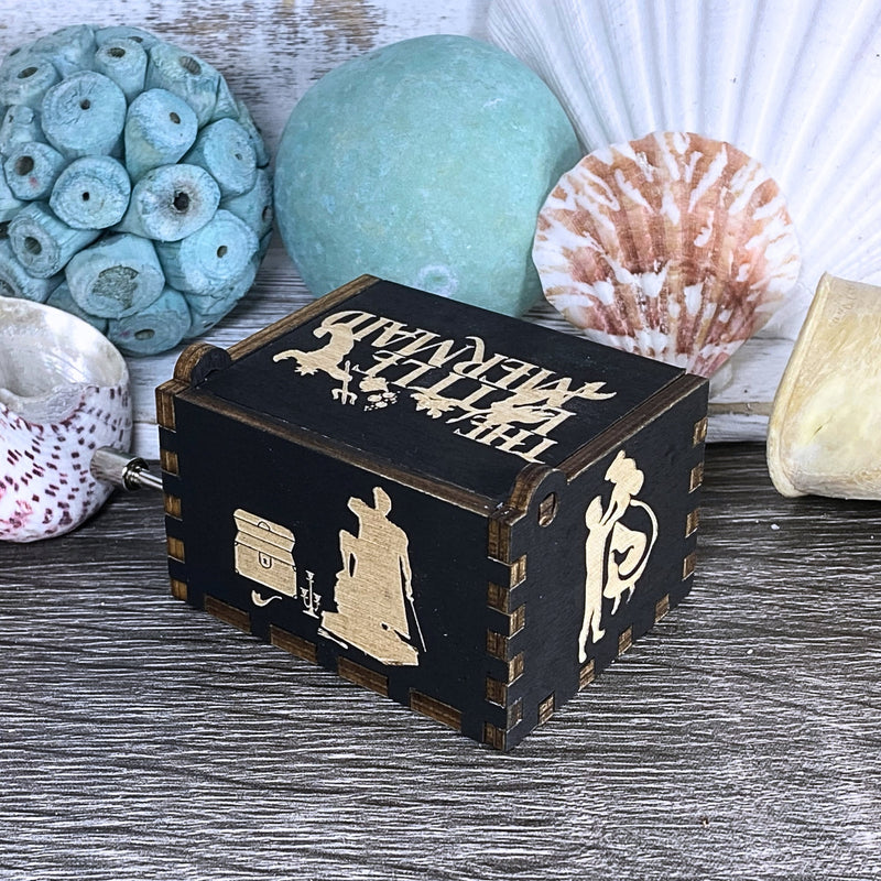 Load image into Gallery viewer, Little Mermaid Music Box | Part of Your World Music Box | Handmade Wood Manual Crank | Custom Birthday Wedding Anniversary Mother&#39;s Day Gift
