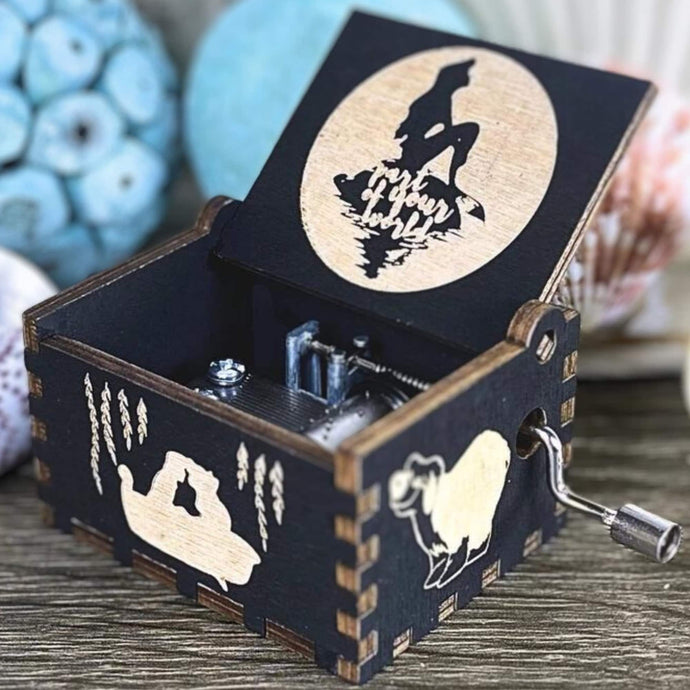 Little Mermaid Music Box | Part of Your World Music Box | Handmade Wood Manual Crank | Custom Birthday Wedding Anniversary Mother's Day Gift