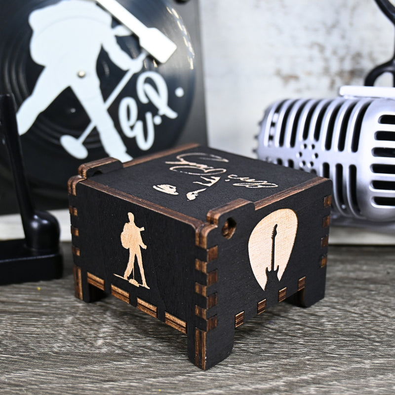 Load image into Gallery viewer, I Can&#39;t Help Falling In Love With You Music Box | Elvis Presley Handmade Wooden Automatic Wind-Up | Wedding Vows Engagement Gift Christmas
