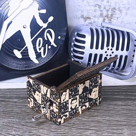 Love me Tender Music Box Elvis Music Box Manual Crank Customizable Elvis Presley Gifts Birthday Anniversary Wedding Bridal Shower Gift Ideas