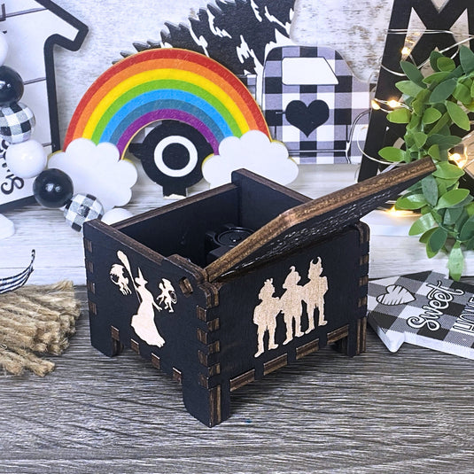 Somewhere Over the Rainbow Music Box Automatic Wind-Up Wood Personalize Handmade Unique Keepsake Gift Birthday Anniversary Baby Shower Auto