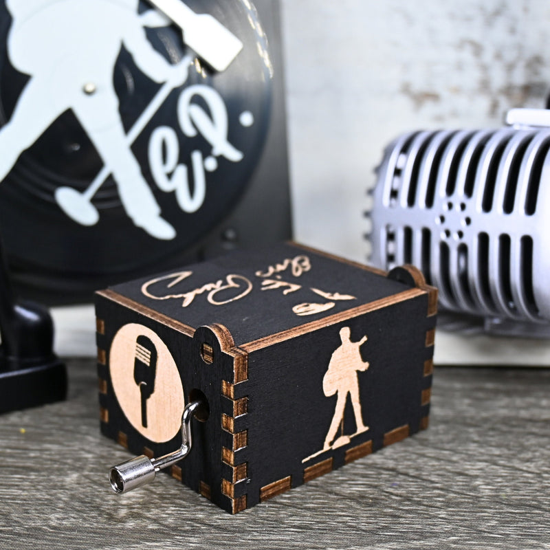 Load image into Gallery viewer, Elvis Music Box For I Can&#39;t Help Falling In Love With You Music Box Manual Crank Custom Personalize Elvis Presley Gifts Birthday Anniversary
