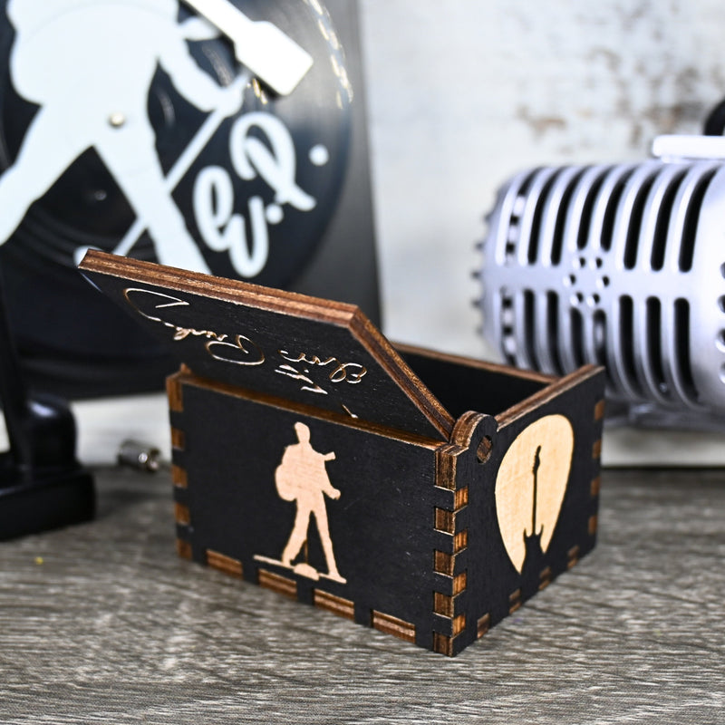 Load image into Gallery viewer, Elvis Music Box For I Can&#39;t Help Falling In Love With You Music Box Manual Crank Custom Personalize Elvis Presley Gifts Birthday Anniversary
