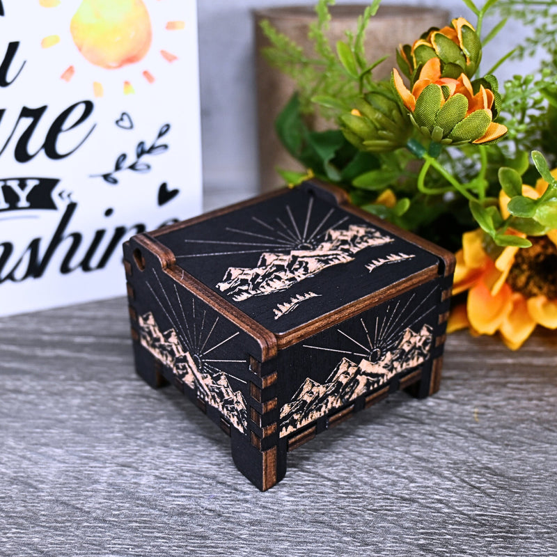 Load image into Gallery viewer, You Are my Sunshine Music Box Automatic Wind-Up Wood Auto Custom Personalize Handmade Unique Keepsake Gift Birthday Anniversary Baby Shower
