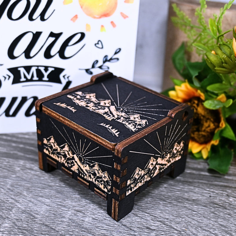 Load image into Gallery viewer, You Are my Sunshine Music Box Automatic Wind-Up Wood Auto Custom Personalize Handmade Unique Keepsake Gift Birthday Anniversary Baby Shower
