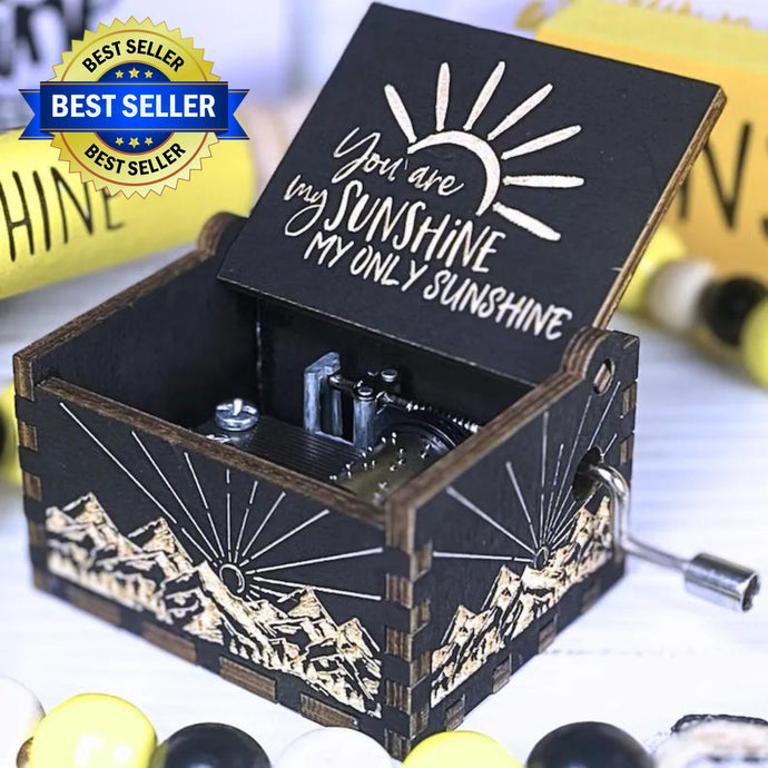 You Are My Sunshine Music Box Manual Crank Wooden Custom Music Boxes Handmade Birthday Anniversary Music Gift My Only Sunshine Sunflower