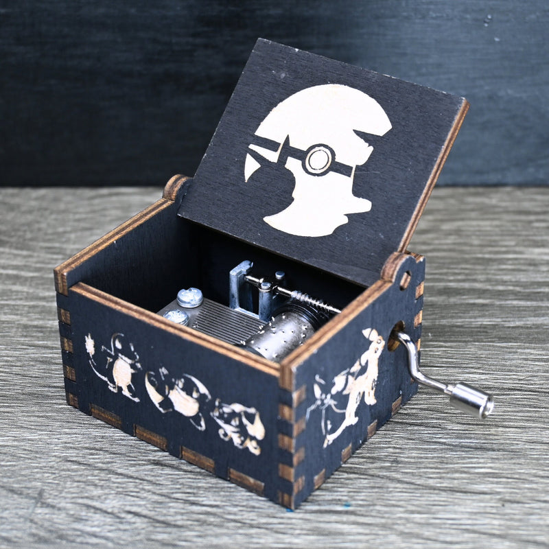 Load image into Gallery viewer, Pokemon Music Box Wooden Handmade Manual Crank Engraved Personalize Customize Birthday Unique Gift Keepsake Gotta Catch Em All Theme Song
