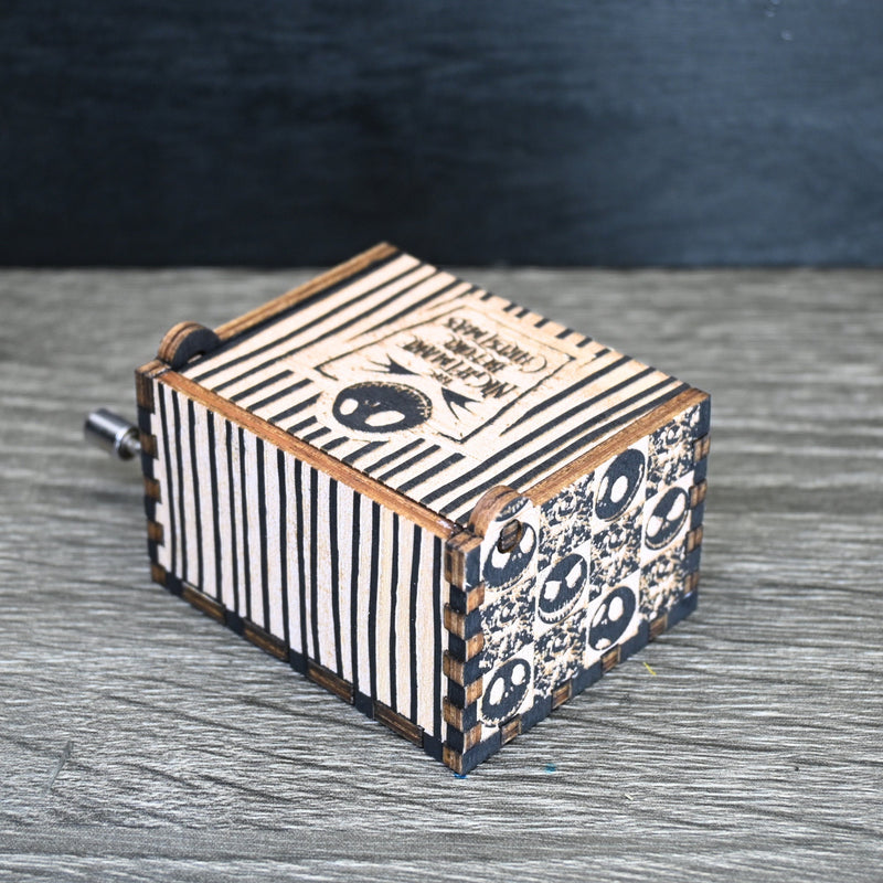 Load image into Gallery viewer, Nightmare Before Christmas Music Box THIS IS HALLOWEEN Music Box Manual Crank Wooden Custom Handmade Keepsake Idea Birthday Surprise Gift
