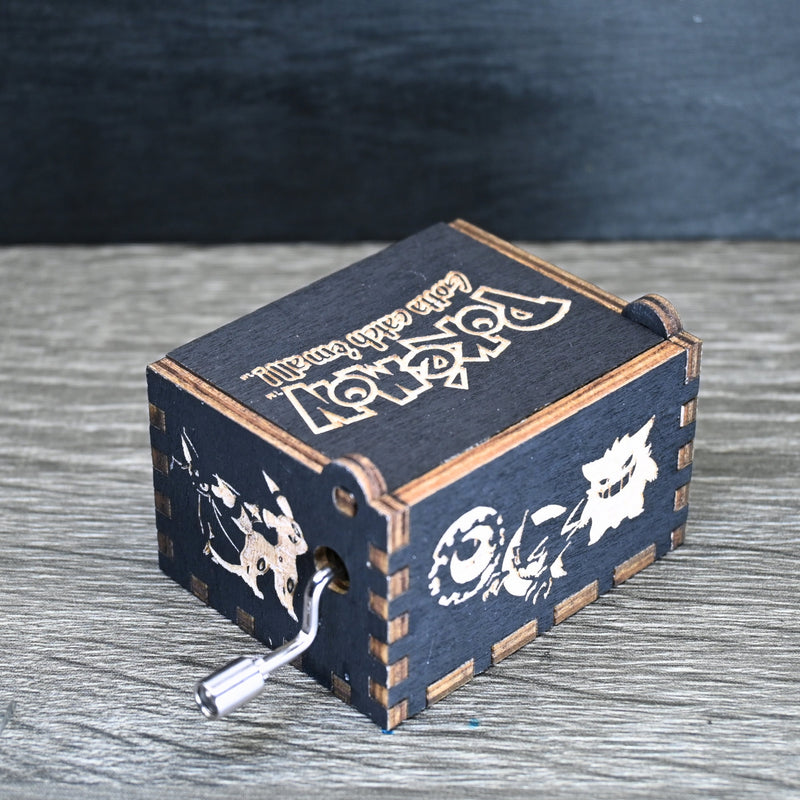 Load image into Gallery viewer, Pokemon Music Box Wooden Handmade Manual Crank Engraved Personalize Customize Birthday Unique Gift Keepsake Gotta Catch Em All Theme Song
