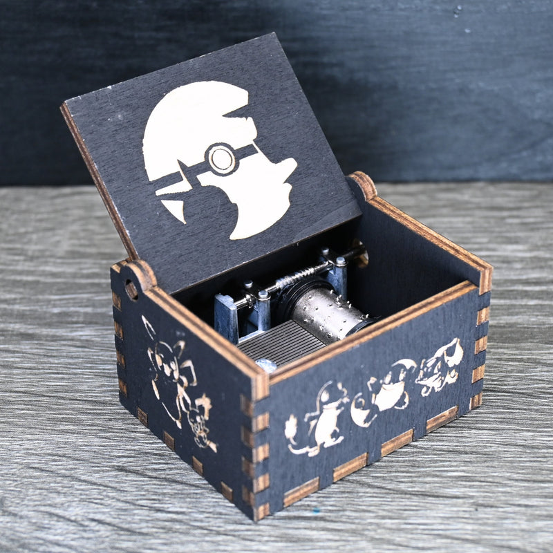 Load image into Gallery viewer, Pokemon Music Box Wooden Handmade Manual Crank Engraved Personalize Customize Birthday Unique Gift Keepsake Gotta Catch Em All Theme Song
