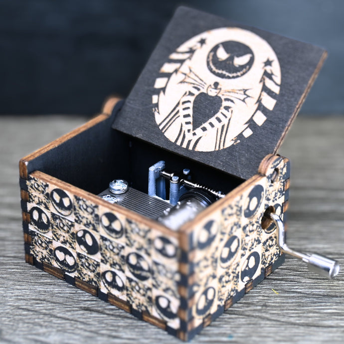 Nightmare Before Christmas Music Box THIS IS HALLOWEEN Music Box Manual Crank Wooden Custom Handmade Keepsake Idea Birthday Surprise Gift