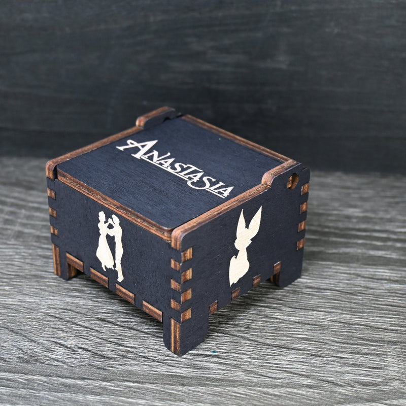 Load image into Gallery viewer, Anastasia Music Box Once Upon a December Automatic Wind-Up Wood Auto Music Box Custom Personalize Keepsake Gift Birthday Wedding Anniversary
