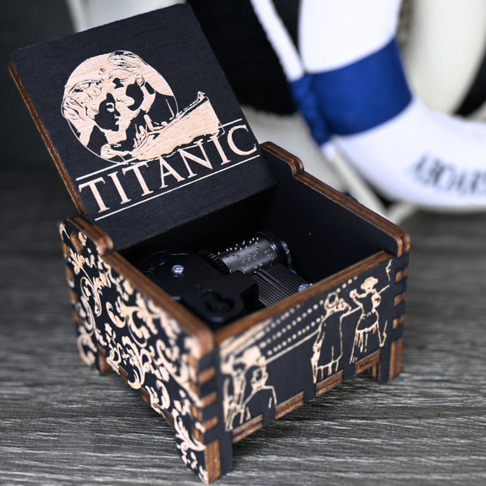 My Heart Will Go On Music Box | Titanic Handmade Wood Automatic Wind-Up Auto Wedding Engagement Gift Christmas Anniversary | Unique Keepsake