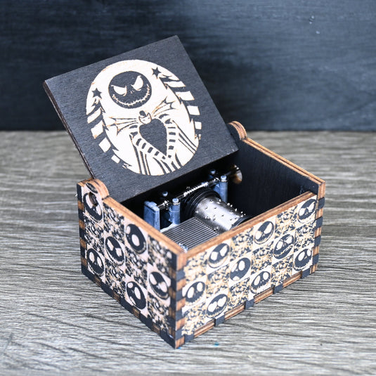 Nightmare Before Christmas Music Box THIS IS HALLOWEEN Music Box Manual Crank Wooden Custom Handmade Keepsake Idea Birthday Surprise Gift