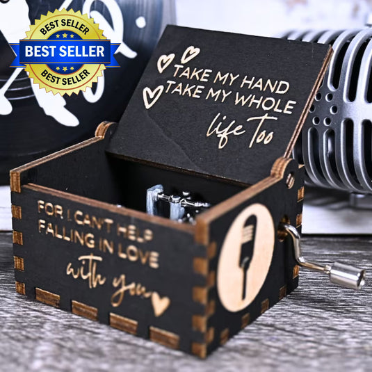 Elvis Music Box For I Can't Help Falling In Love With You Music Box Manual Crank Custom Personalize Elvis Presley Gifts Birthday Anniversary