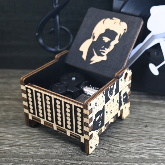 Love Me Tender Music Box Elvis Music Box | Elvis Presley Handmade Wooden Automatic Wind-Up | Wedding Vows Engagement Gift