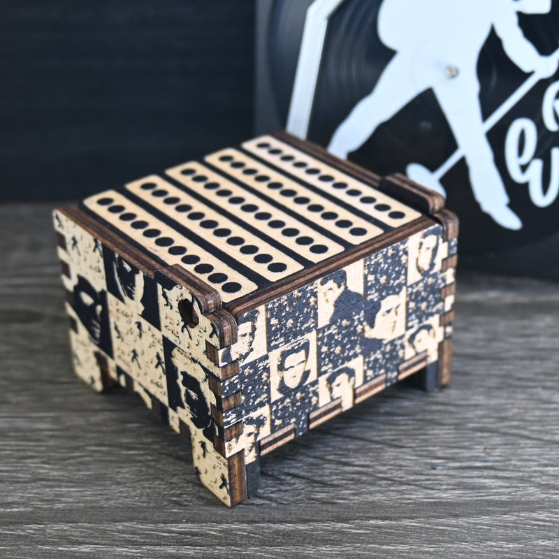 Load image into Gallery viewer, Love Me Tender Music Box Elvis Music Box | Elvis Presley Handmade Wooden Automatic Wind-Up | Wedding Vows Engagement Gift
