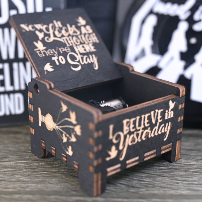 Immerse yourself in the classics of The Beatles as you listen to their legendary songs and lyrics emanating from the finely tuned wooden box. Each music box is a testament to the artistry and attention to detail, making it a perfect gift for anyone!