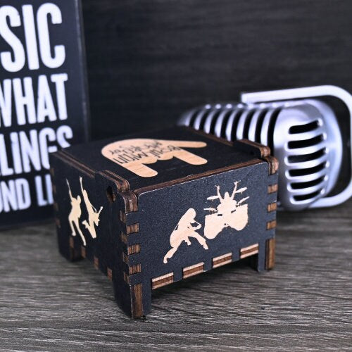 Load image into Gallery viewer, Queen Music Box Bohemian Rhapsody Wind-Up Automatic Wood Rock Bands Mother Father&#39;s Day Gift Handmade Unique Keepsake Birthday Anniversary
