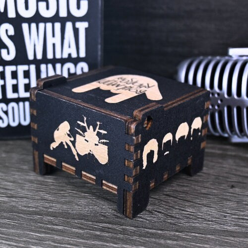 Load image into Gallery viewer, Queen Music Box Bohemian Rhapsody Wind-Up Automatic Wood Rock Bands Mother Father&#39;s Day Gift Handmade Unique Keepsake Birthday Anniversary
